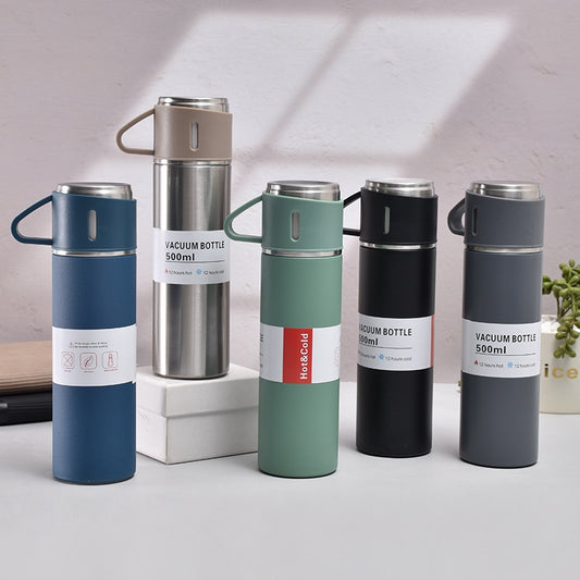 500 ml Çift Duvarlı Vakumlu Termos & Kupa Seti